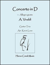 Concerto in D Guitar and Fretted sheet music cover